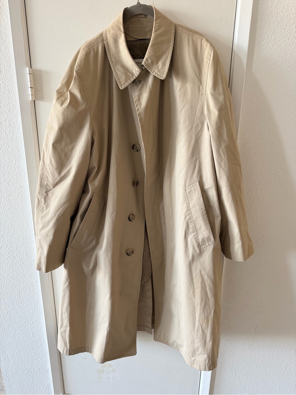 Vintage 70s London Fog Single Breasted Trench Coat Removable Liner